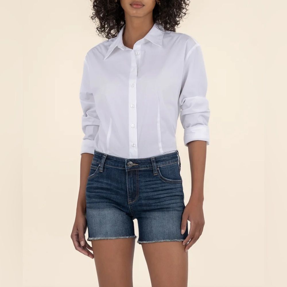 NWOT SZ 10 Kut from the Kluth Gidget Mid Rise Short